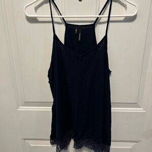 Maurices Dark Blue Lace Hem Cami